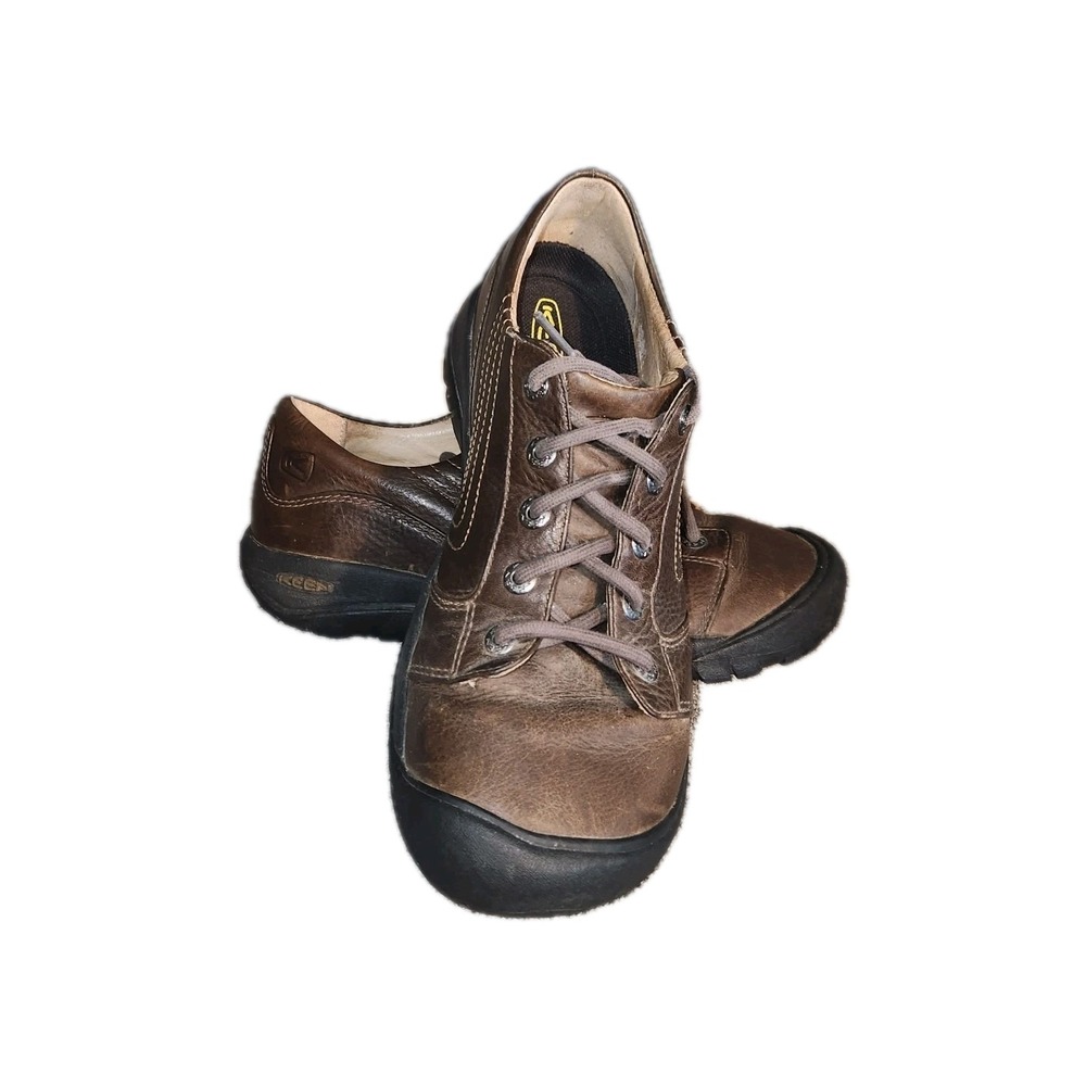 Keen‎ Alki Lace-up Oxford Brown Leather Bump Toe Walking Shoes Men's 9 Sneakers